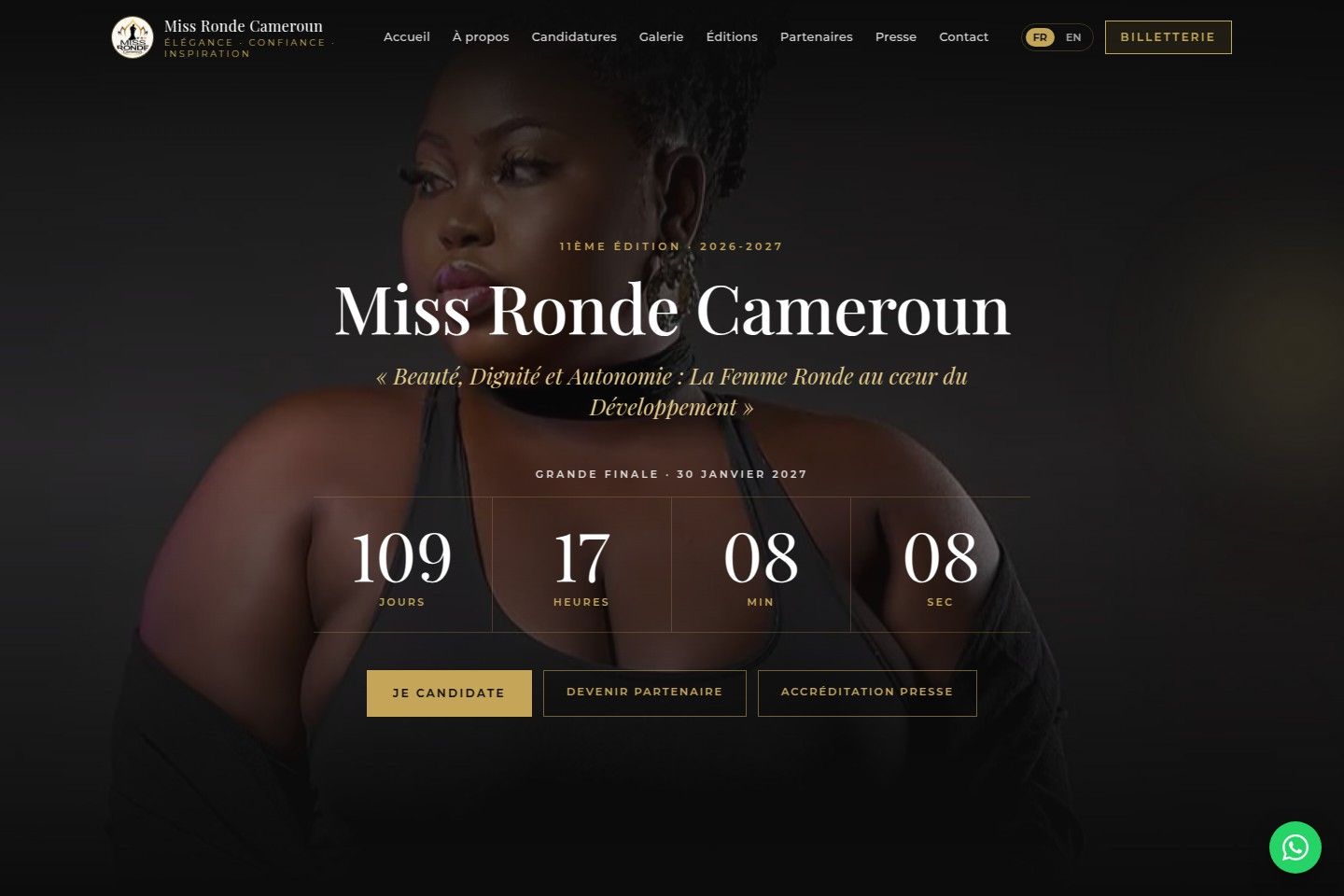 Aperçu du projet Miss Ronde Cameroun